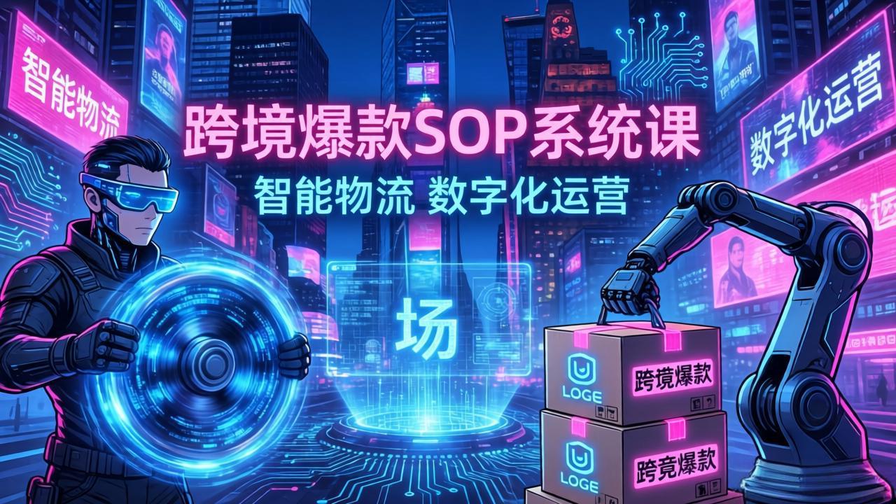 跨境爆款SOP系统课，“内容飞轮+精准投放+AI自动化”为核心，拆解“人×货×场”黄金公式-资源后花园