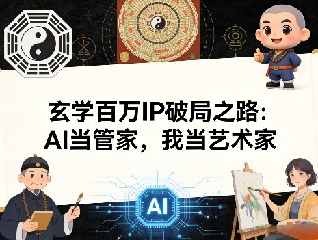 玄学百万IP破局之路：AI当管家，我当艺术家-资源后花园