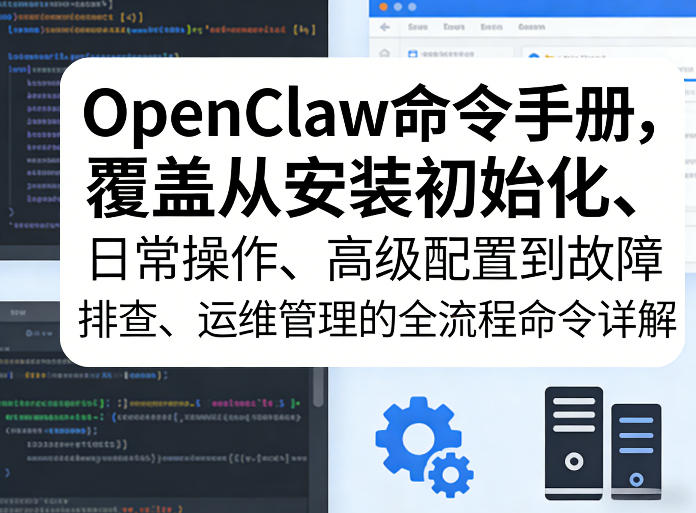 OpenClaw命令手册，覆盖从安装初始化、日常操作、高级配置到故障排查、运维管理的全流程命令详解-资源后花园