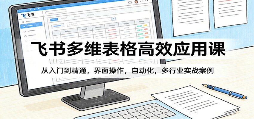 飞书多维表格高效应用课：从入门到精通，界面操作，自动化，多行业实战案例-资源后花园