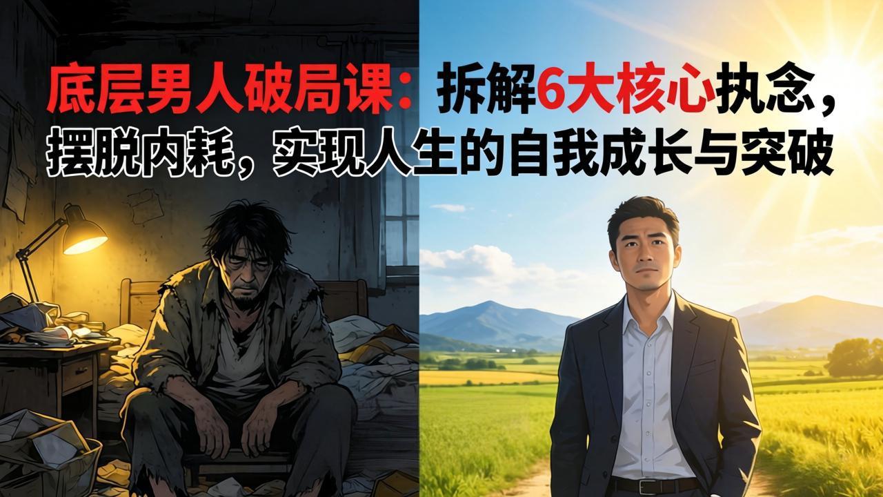 付费文章：底层男人破局课：拆解 6 大核心执念，摆脱内耗，实现人生的自我成长与突破-资源后花园