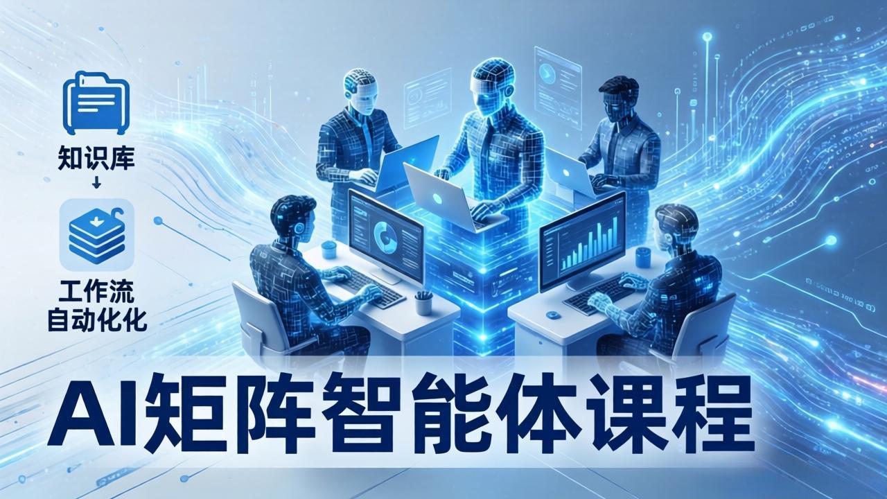 AI矩阵智能体实战：100个数字员工批量生产内容，文本知识库+工作流自动化全搞定-资源后花园