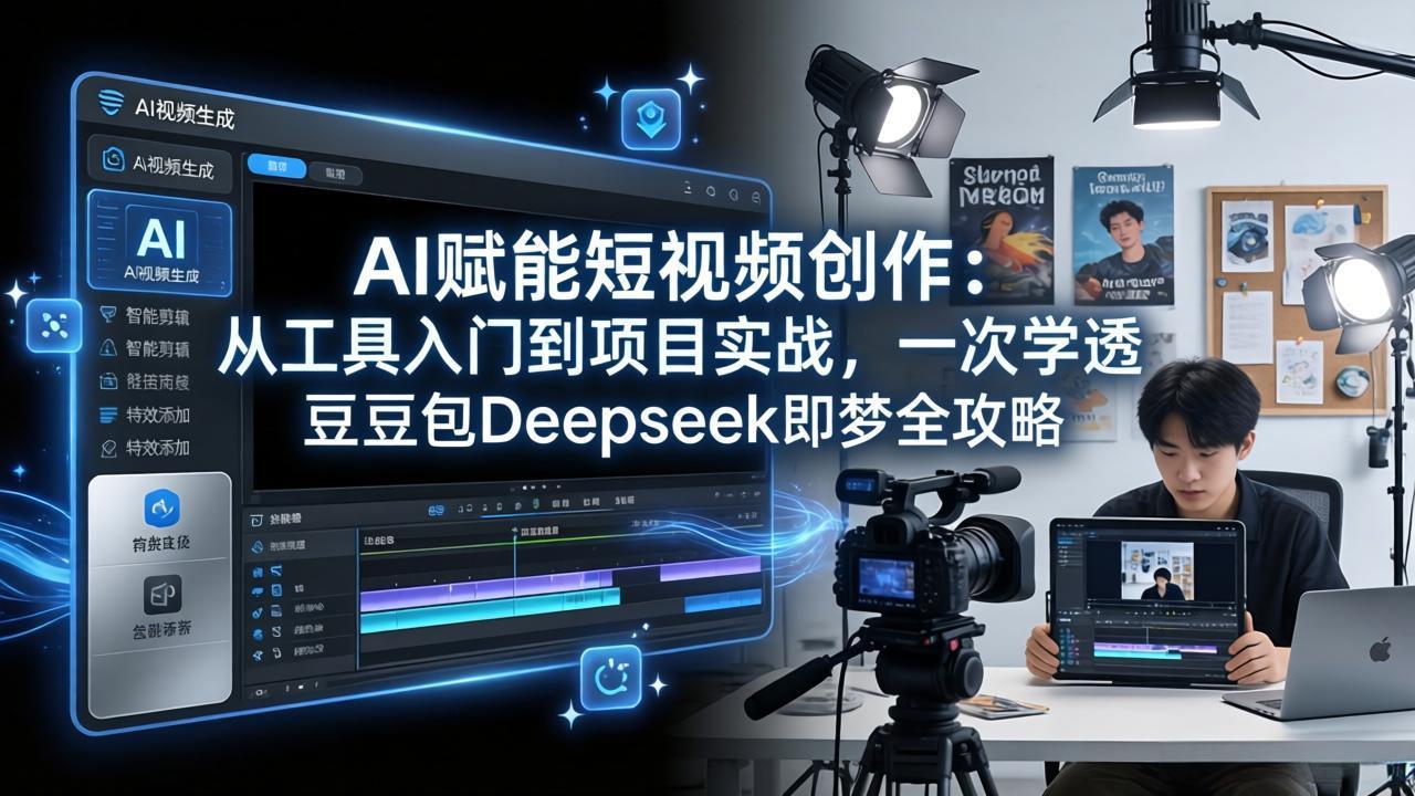 AI赋能短视频创作：从工具入门到项目实战，一次学透豆包Deepseek即梦全攻略-资源后花园