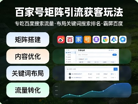 百家号矩阵引流获客玩法，专吃百度搜索流量，布局关键词搜索排名，霸屏百度-资源后花园