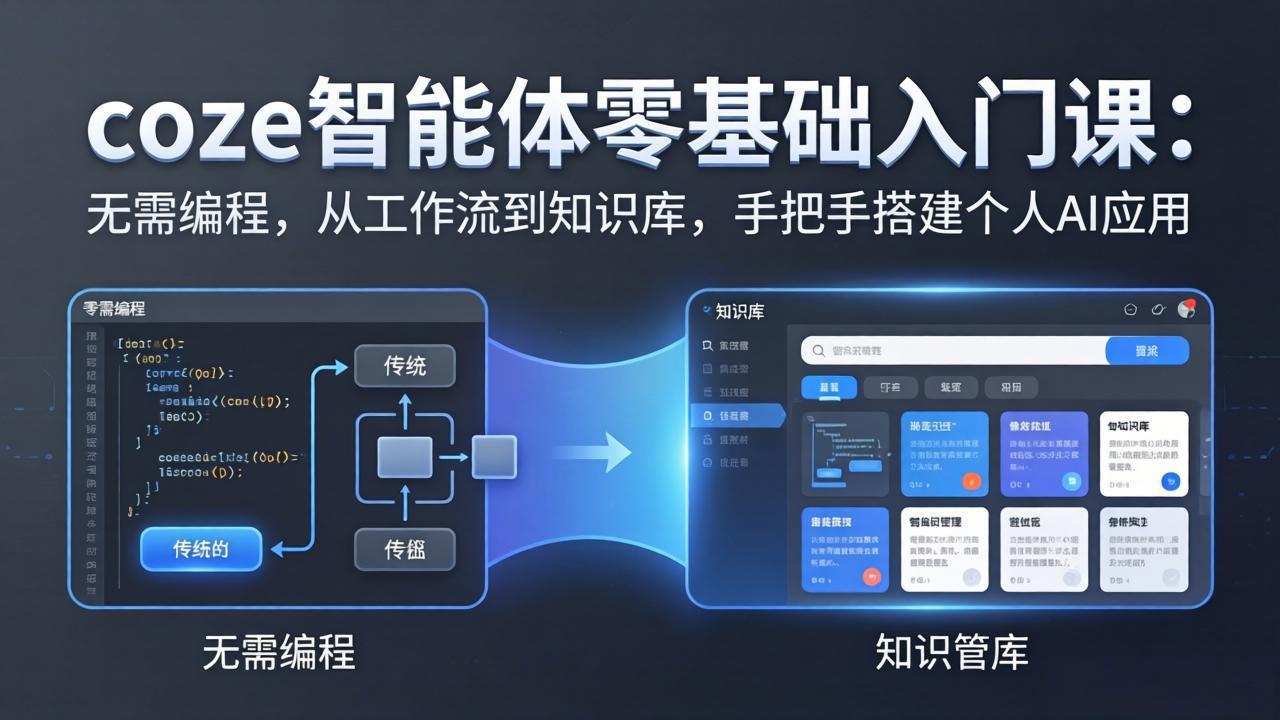 coze智能体零基础入门课：无需编程，从工作流到知识库，手把手搭建个人AI应用-资源后花园