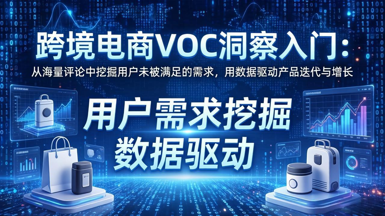 跨境电商VOC洞察入门:从海量评论中挖掘用户未被满足的需求,用数据驱动产品迭代与增长