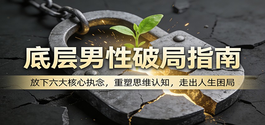 底层男性破局指南：放下六大核心执念，重塑思维认知，走出人生困局-资源后花园