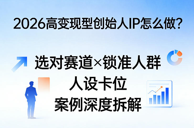 2026高变现型创始人IP怎么做？选对赛道×锁准人群×人设卡位×案例深度拆解-资源后花园