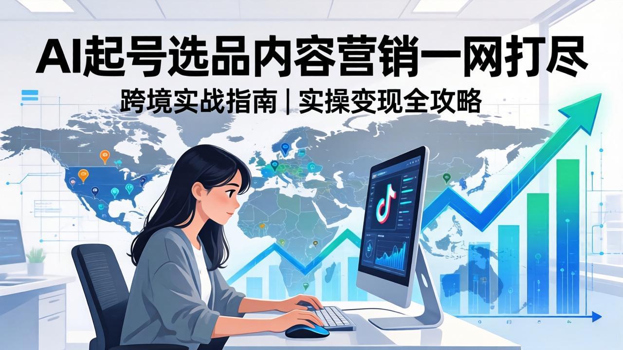 2026 TikTok 跨境AI实操：从零基础到变现全流程，AI起号选品内容营销一网打尽-资源后花园