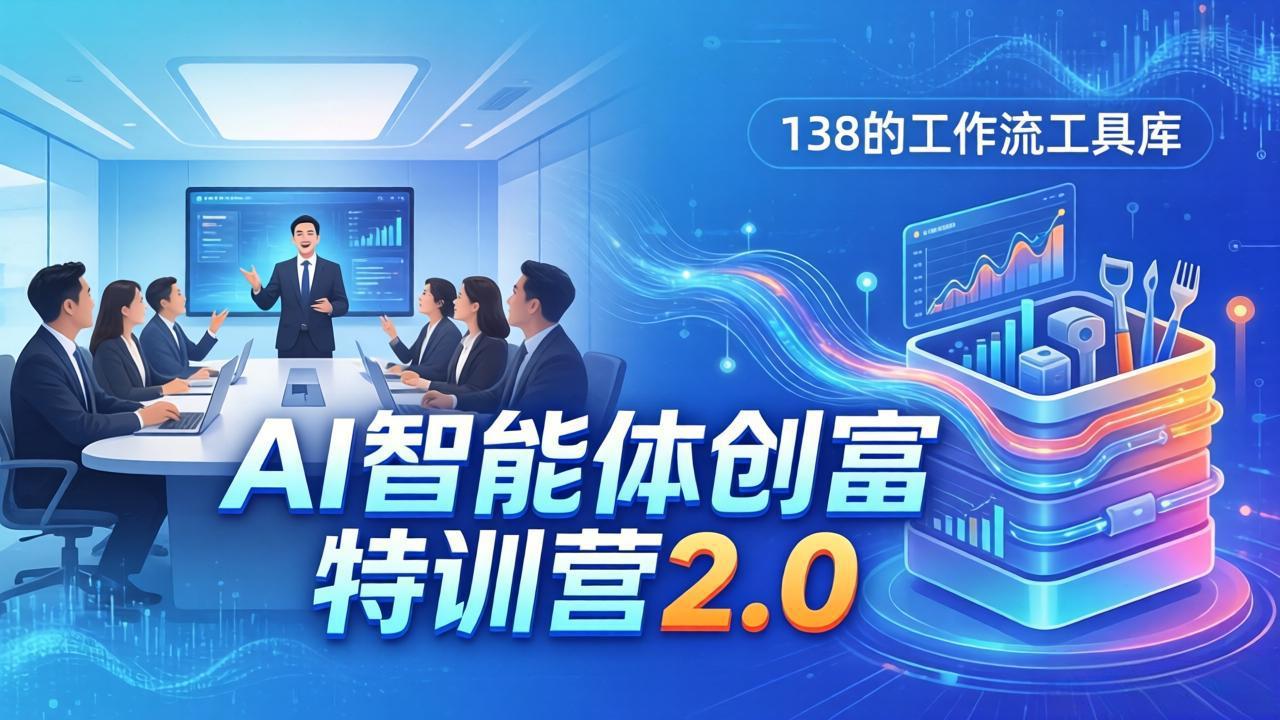 AI智能体创富训练营2.0：3天闭门直播+视频课+工具库，从0到1搭建智能体附138个工作流-资源后花园