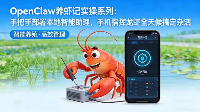 OpenClaw养虾记实操系列-更新：手把手部署本地智能助理，手机指挥龙虾全天候搞定杂活-资源后花园