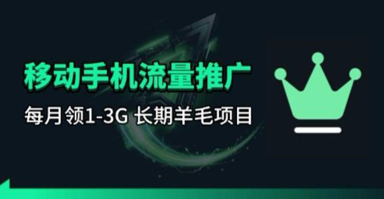 手机流量领取推广_每月一轮，刚需类的长期项目-资源后花园