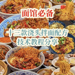【下单即送】视频教程面馆13款浇头拌面配方新手摆摊创业培训-资源后花园