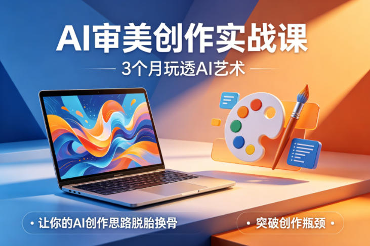 AI审美创作实战课，3个月玩透AI艺术，让你的AI创作思路脱胎换骨，突破创作瓶颈-资源后花园