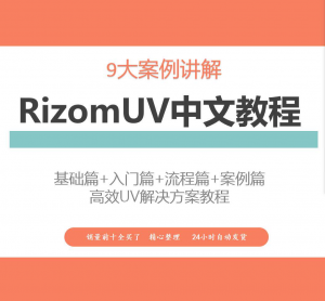 RizomUV中文教程高效UV解决方案视频教学零基础入门自学软件入门-资源后花园