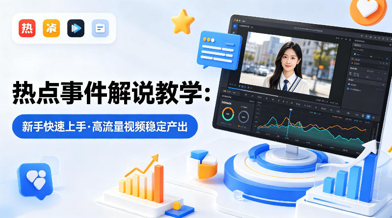 某大V的热点事件解说教学，新手也能快速上手，稳定产出高流量解说视频-资源后花园