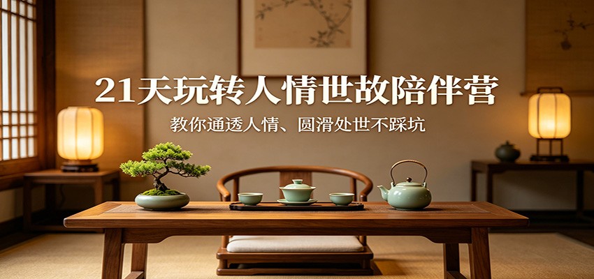 21天玩转人情世故陪伴营：教你通透人情、圆滑处世不踩坑-资源后花园