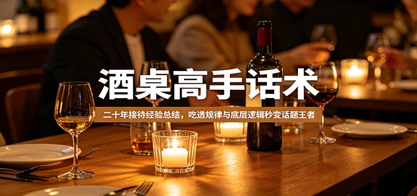 酒桌高手话术：二十年接待经验总结，吃透规律与底层逻辑秒变话题王者-资源后花园