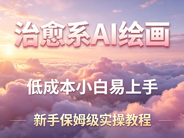 治愈系AI绘画提示词项目，低成本小白易上手，每天10分钟，新手保姆级实操教程-资源后花园