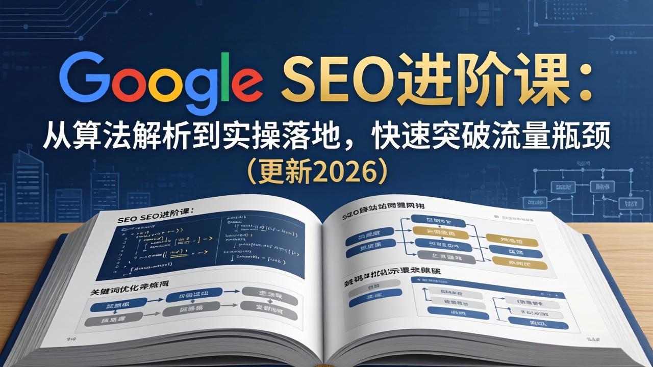 Google SEO进阶课：从算法解析到实操落地，快速突破流量瓶颈(更新2026-资源后花园
