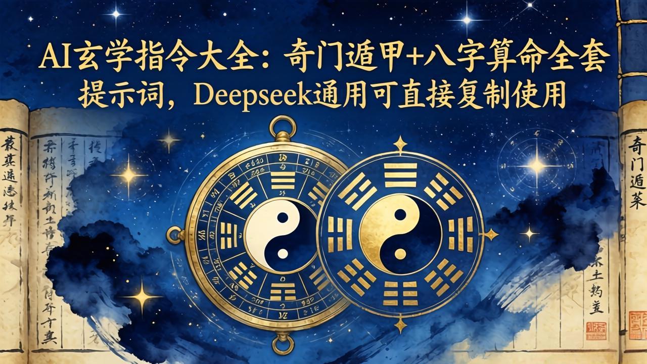 AI玄学指令大全：奇门遁甲+八字算命全套提示词，Deepseek通用可直接复制使用-资源后花园