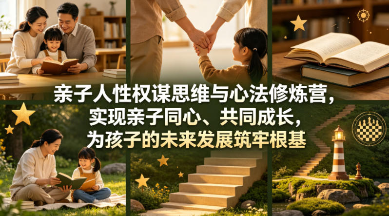 亲子人性权谋思维与心法修炼营，实现亲子同心、共同成长，为孩子的未来发展筑牢根基【音频】-资源后花园