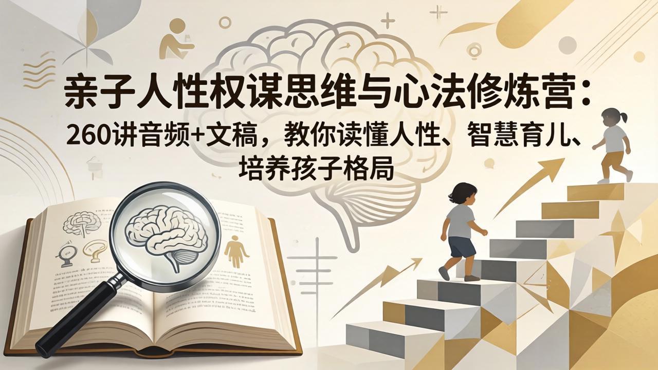 亲子人性权谋思维与心法修炼营：260讲音频+文稿，教你读懂人性、智慧育儿、培养孩子格局-资源后花园