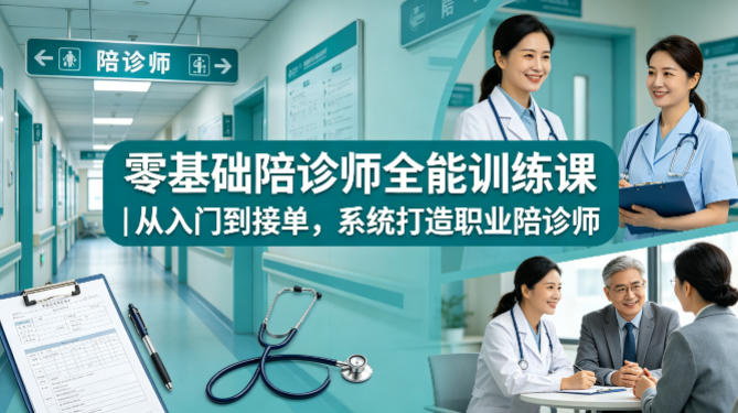 零基础陪诊师全能训练课｜从入门到接单，系统打造职业陪诊师-资源后花园