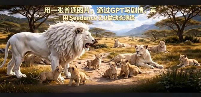 用一张普通图片，通过GPT写剧情，再用Seedance 2.0做动态演绎，居然能生成迪士尼风格搞笑动画-资源后花园