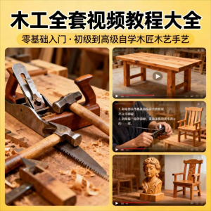 木工木匠木艺手艺零基础入门学习初级到高级全套视频教程-资源后花园