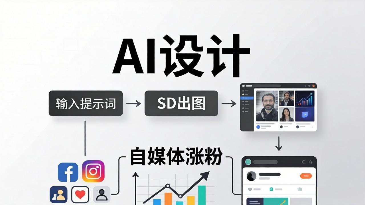 人人都是AI设计师：SD出图+自媒体涨粉一站教学，告别图文素材焦虑，AI设计让你轻松避开内卷-资源后花园