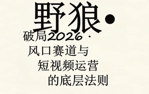 野狼团队·多平台实操运营课，覆盖AI口播、服装、好物、漫剪等热门玩法(更新4月)-资源后花园