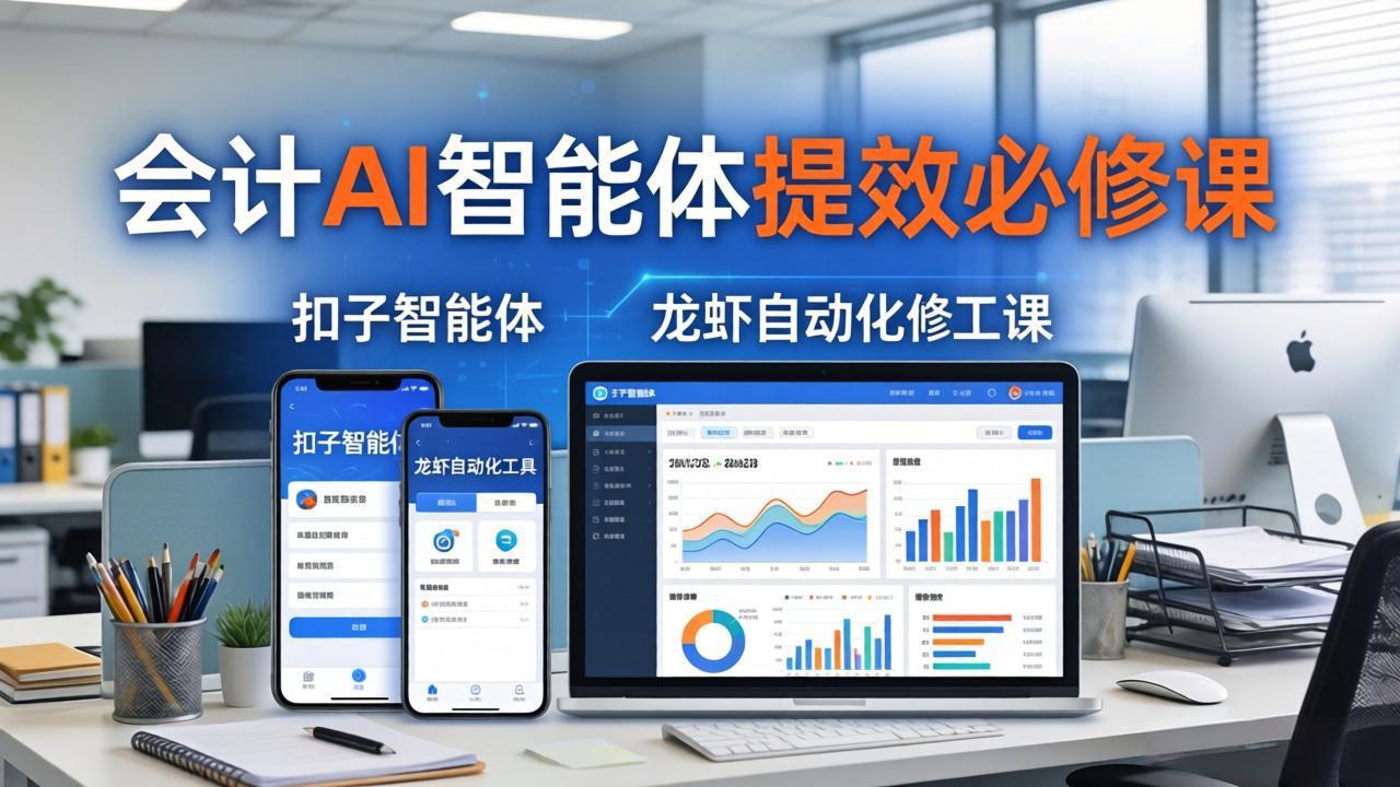 财务会计AI智能体提效必修课：扣子智能体+龙虾自动化+报表分析，一站式提升财务工作效率-资源后花园