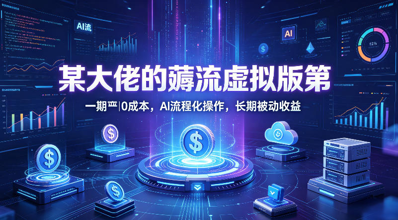 某大佬的薅流虚拟版第一期丨0成本，AI流程化操作，长期被动收益-资源后花园