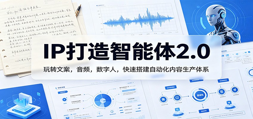 IP打造智能体2.0：玩转文案，音频，数字人，快速搭建自动化内容生产体系-资源后花园