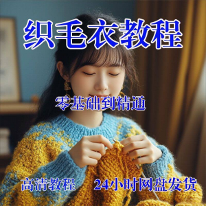 手工织毛衣视频零基础传统棒针钩针毛线编织婴儿童全套-资源后花园
