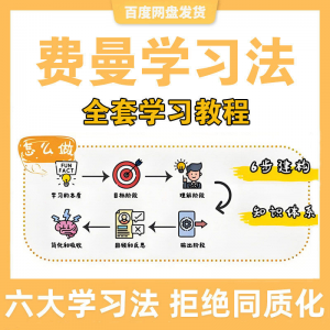 费曼学习法高效率学习全套教程思维导图记忆力笔记技巧视频课程-资源后花园