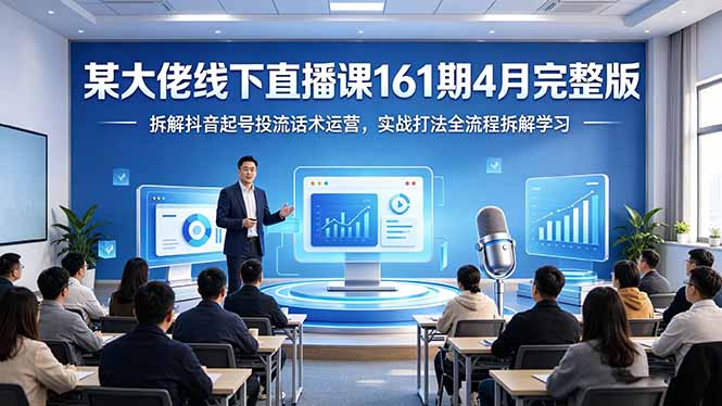 某大佬线下直播课161期4月完整版，拆解抖音起号投流话术运营，实战打法全流程拆解学习-资源后花园