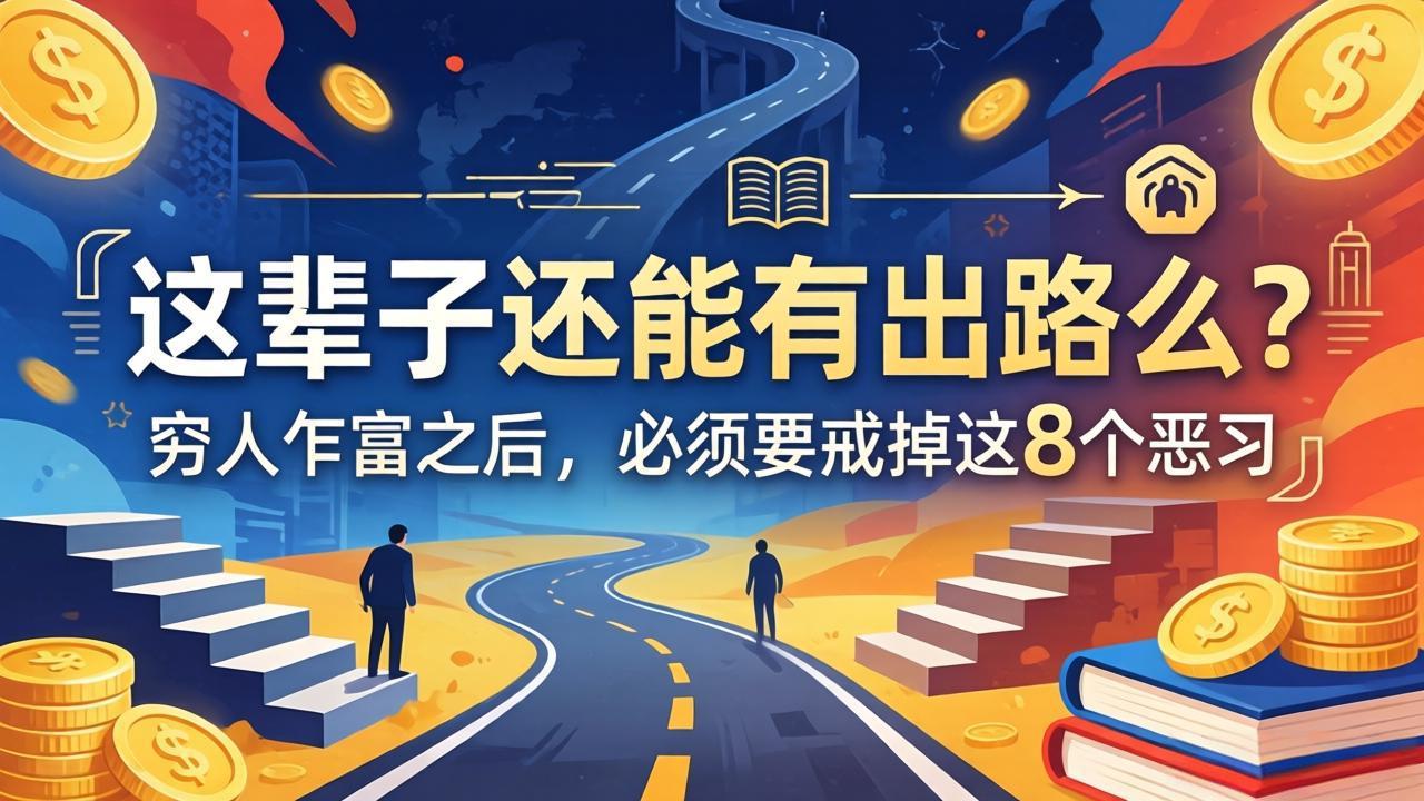 关于人生两篇付费文章【这辈子还能有出路么？】【穷人乍富之后，必须要戒掉这8个恶习】-资源后花园
