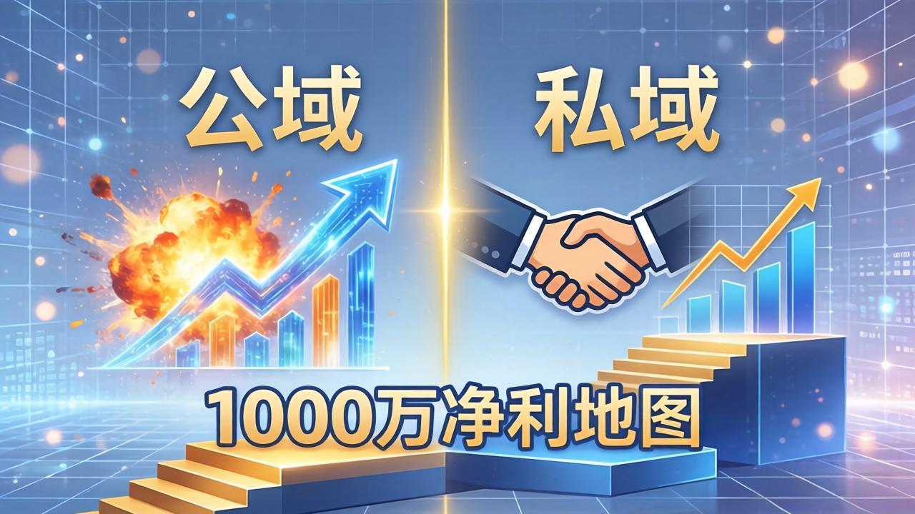 公域玩命出爆款，私域悄悄做成交：这套AI内训课，2026给你打通1000万净利的地图-资源后花园