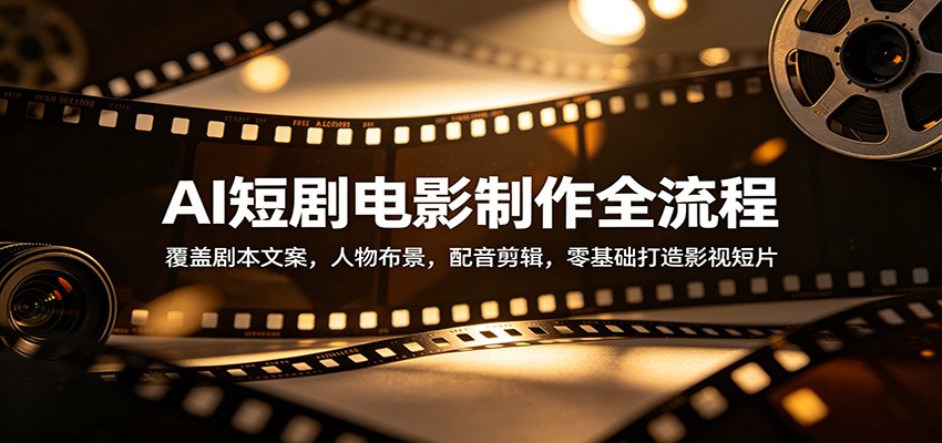 AI短剧电影制作全流程：覆盖剧本文案，人物布景，配音剪辑，零基础打造影视短片-资源后花园