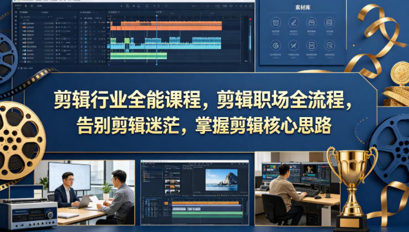 剪辑行业全能课程，剪辑职场全流程，告别剪辑迷茫，掌握剪辑核心思路-资源后花园