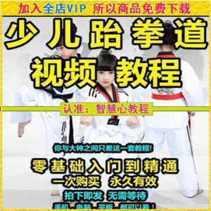 跆拳道自学教学视频跆拳道训练视频跆拳道运动教程少儿培训素材-资源后花园