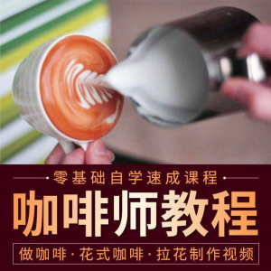 咖啡师视频教程自学拉花技术方法制作技巧开店配方培训教学课程-资源后花园
