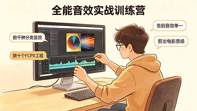 全能音效实战训练营：数千种分类音效+数十个FCPX工程，告别音效单一，剪出电影质感-资源后花园