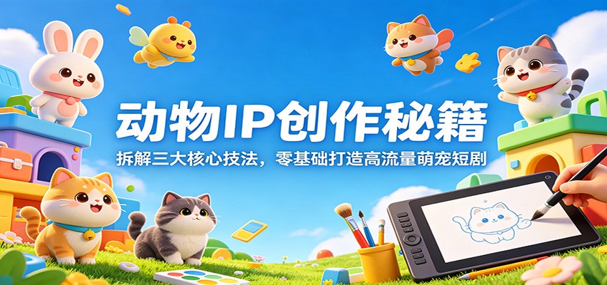 动物IP创作秘籍：拆解三大核心技法，零基础打造高流量萌宠短剧-资源后花园
