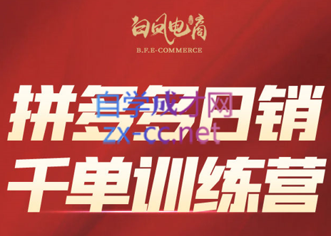 白凤电商·拼多多日销千单训练营(更新4月)-资源后花园