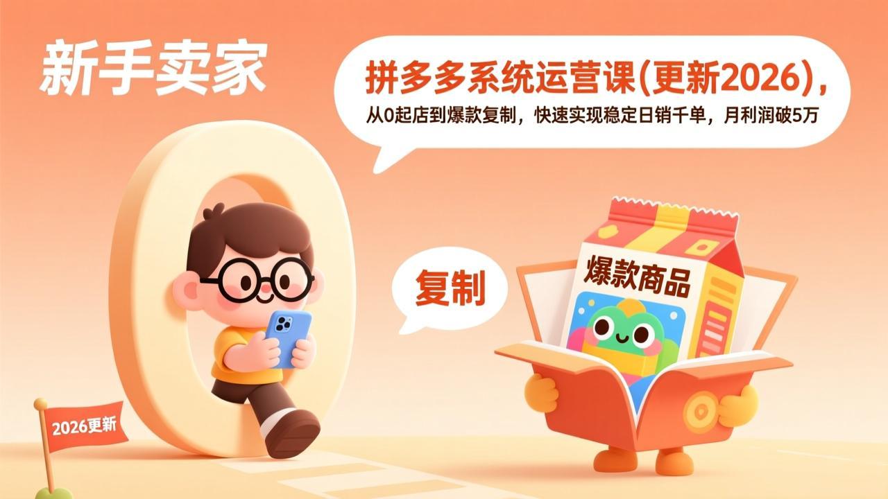 拼多多系统运营课(更新4月-资源后花园