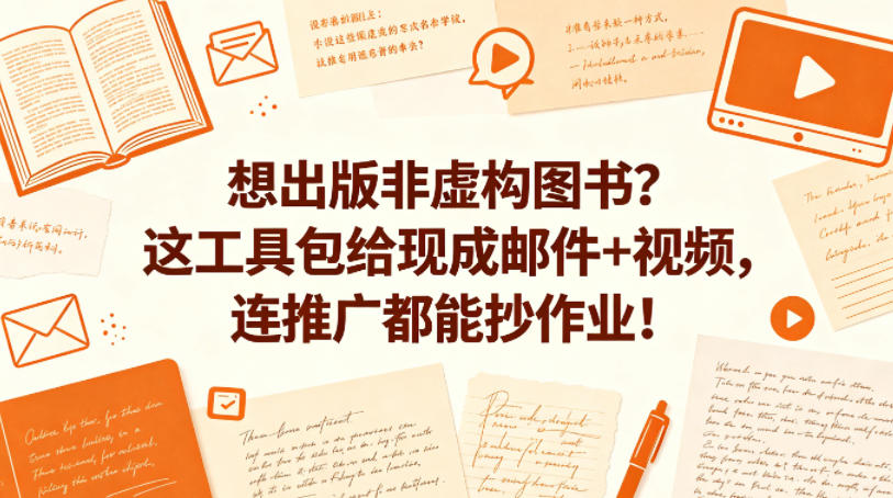 想出版非虚构图书？这工具包给现成邮件+视频，连推广都能抄作业！【原创双语字幕】-资源后花园