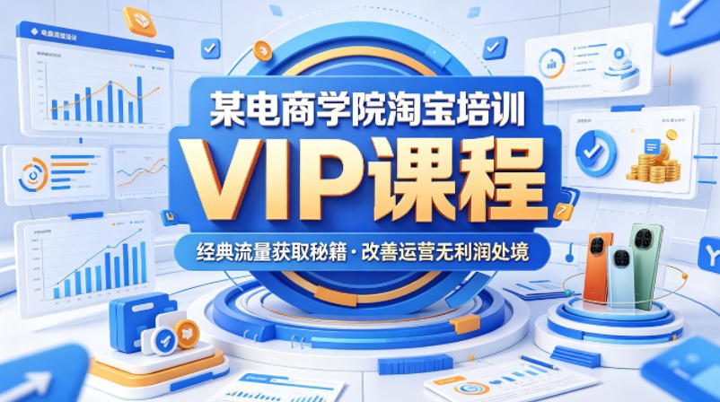某电商学院淘宝培训VIP课程，各种经典有用的流量获取秘籍，改善运营产品没利润的处境(2026年5月)-资源后花园